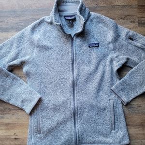 Patagonia womens full zip fleece jacket, medium, grey
